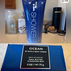 New Set of 2 Bath & Body Works Ocean Soap Bar & After Tanning iShower Body Wash